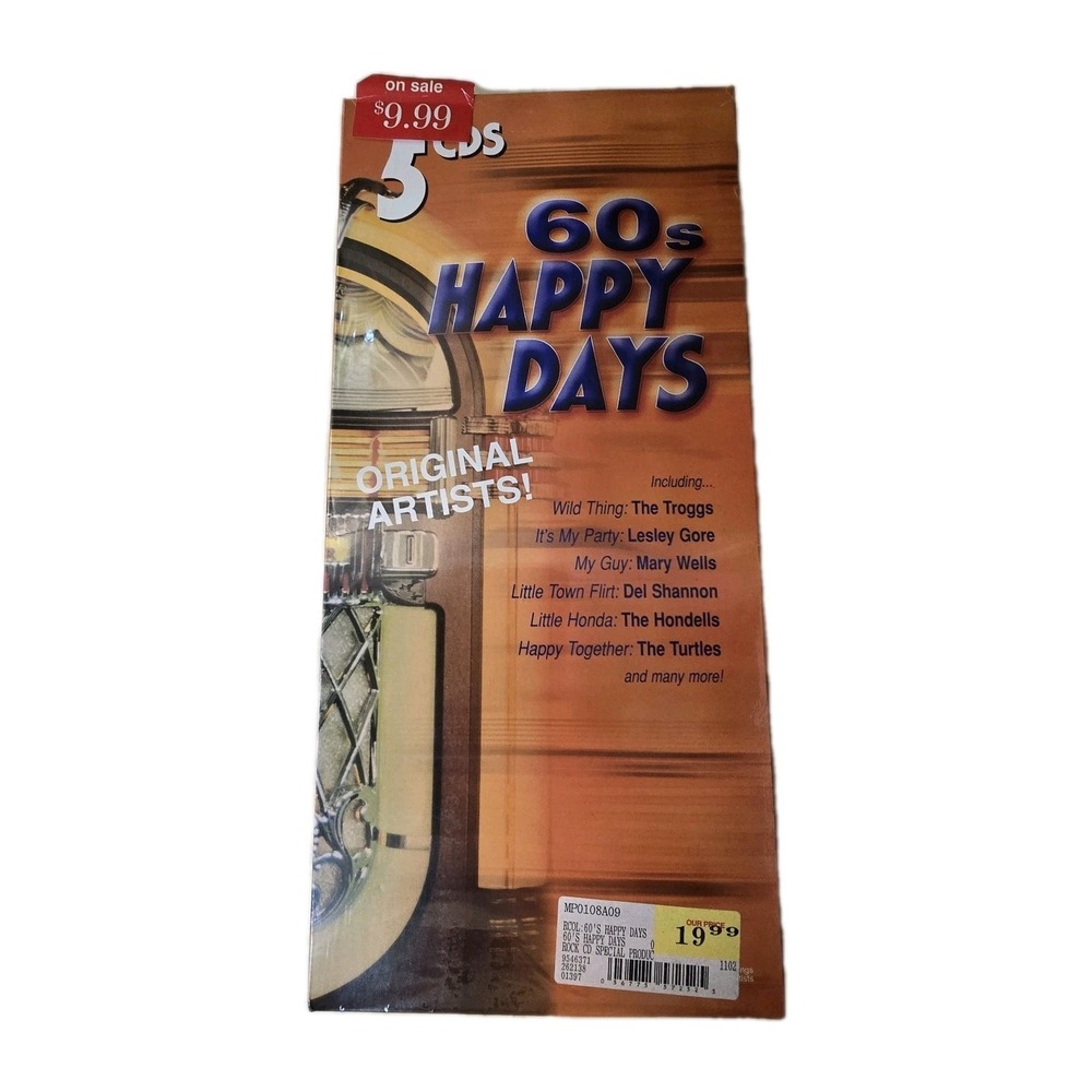 60s Happy Days 5-CD Box NEW Still Shrink Wrapped‎ Original Artists